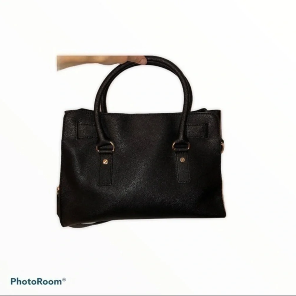 MICHAEL KORS black saffiano leather Hamilton bag